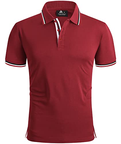 SPEEDRUN Poloshirt Herren Sommer Polohemd Schnelltrocknend Atmungsaktives Poloshirts mit Brusttasche Outdoor Golf Tennis Casual Kurzarm Hemd T-Shirt von SPEEDRUN