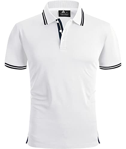 SPEEDRUN Poloshirt Herren Sommer Polohemd Schnelltrocknend Atmungsaktives Poloshirts mit Brusttasche Outdoor Golf Tennis Casual Kurzarm Hemd T-Shirt von SPEEDRUN