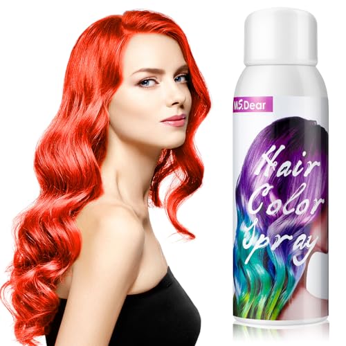 SPERMUOY Haarspray rot Haarkreide rot erwachsene Haarspray rosa auswaschbar für Mädchen Haarfarbe Rot Haarspray für Kinder Und Erwachsene Für Cosplay Halloween Oder Karneval Färben 100ml von SPERMUOY