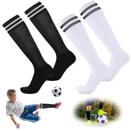 SPERMUOY Kinder Fußballsocken,2 Paar Kinder fußball SportsockenUnisex Kinder Sportsocken Kinder fußball Sportsocken,Rutschfeste Fussball Socken Kinder für Jungen und Mädchen Fußballtraining, Sport von SPERMUOY