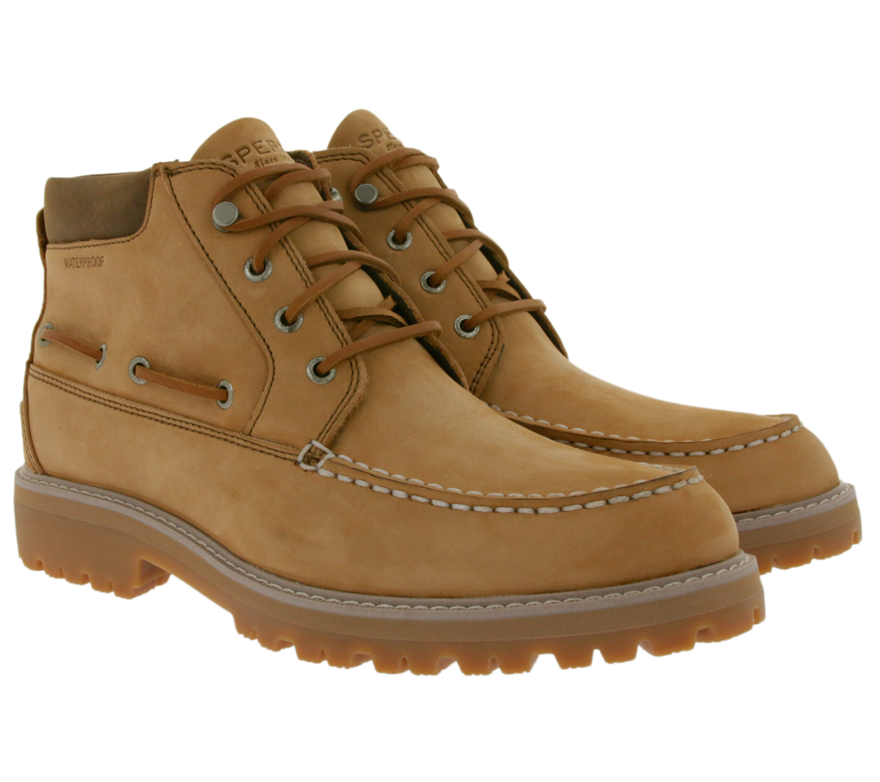 SPERRY Authentic Original Lug Chukka Herren Echtleder-Stiefel wasserdichte Boots STS22828 Hellbraun von SPERRY