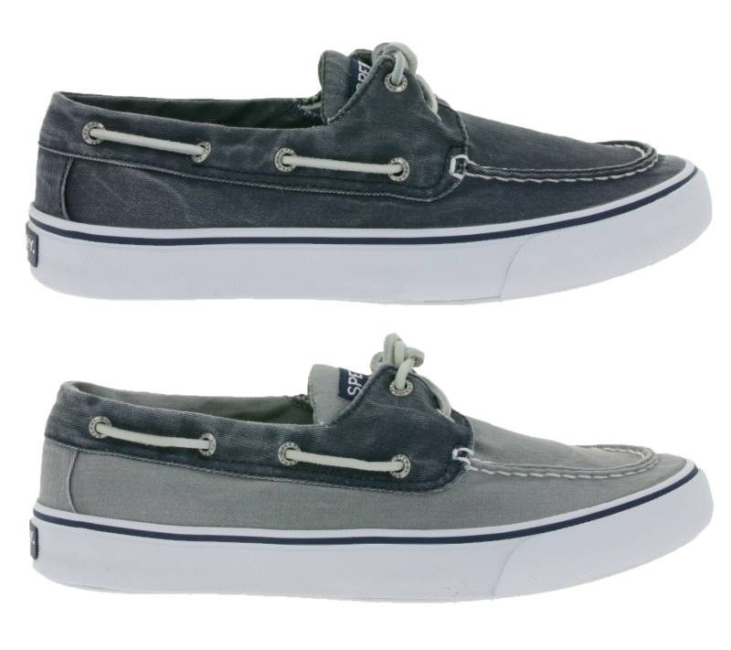 SPERRY Bahama II SW Herren Sommer-Halbschuhe Bootsschuhe Canvas-Schuhe Navy oder Grau/Blau von SPERRY