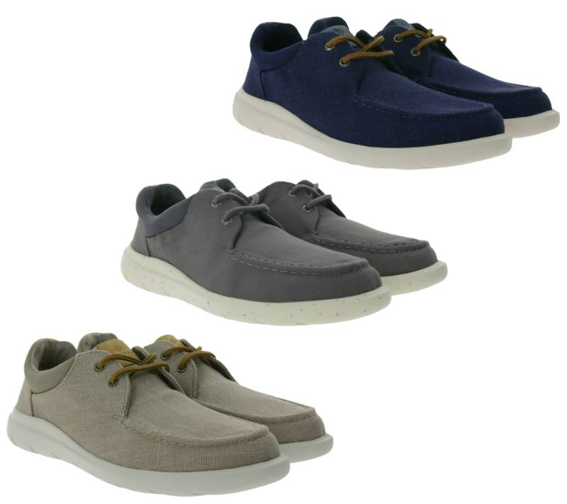 SPERRY Captain's Moc Seacycled nachhaltiger Herren Canvas-Sneaker aus Hanf Navy, Beige oder Grau von SPERRY