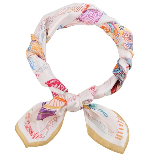 SPFASZEIV 100% Natürliche Maulbeerseide Schal Damen 68×68 cm Quadratisch Seidentuch Leicht Halstuch Seide für Frauen von SPFASZEIV