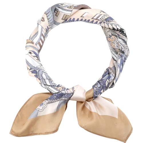 SPFASZEIV 100% Natürliche Maulbeerseide Schal Damen 68×68 cm Quadratisch Seidentuch Leicht Halstuch Seide für Frauen von SPFASZEIV