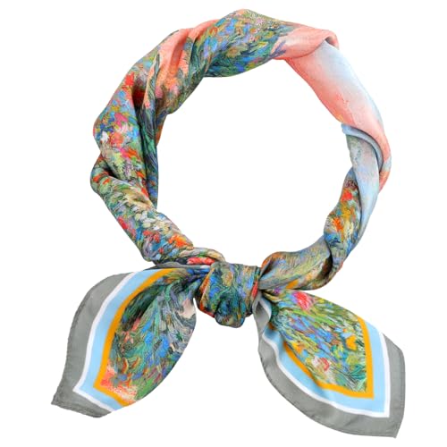 SPFASZEIV 100% Natürliche Maulbeerseide Schal Damen 68×68 cm Quadratisch Seidentuch Leicht Halstuch Seide für Frauen von SPFASZEIV