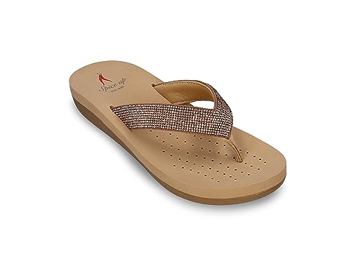 SPICE UP Damen Capri Flache Sandale, 31024 Champagner, 37 EU SPICE UP Damen Capri Flache Sandale, 31024 Champagner, 37 EU von SPICE UP