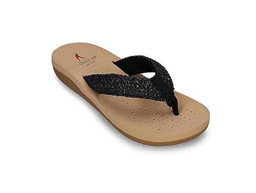 SPICE UP Damen Zenzo Flache Sandale, 31044 Bege Preto, 36 EU von SPICE UP