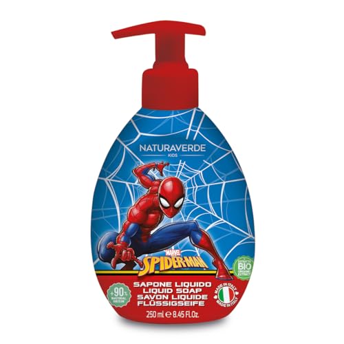 Naturaverde | Kinder - Marvel Spider-Man - Duschgel für Kinder, Duschseife für Körper, Hygieneprodukte für Kinder, mit Haferextrakt BIO, 500 ml von Naturaverde