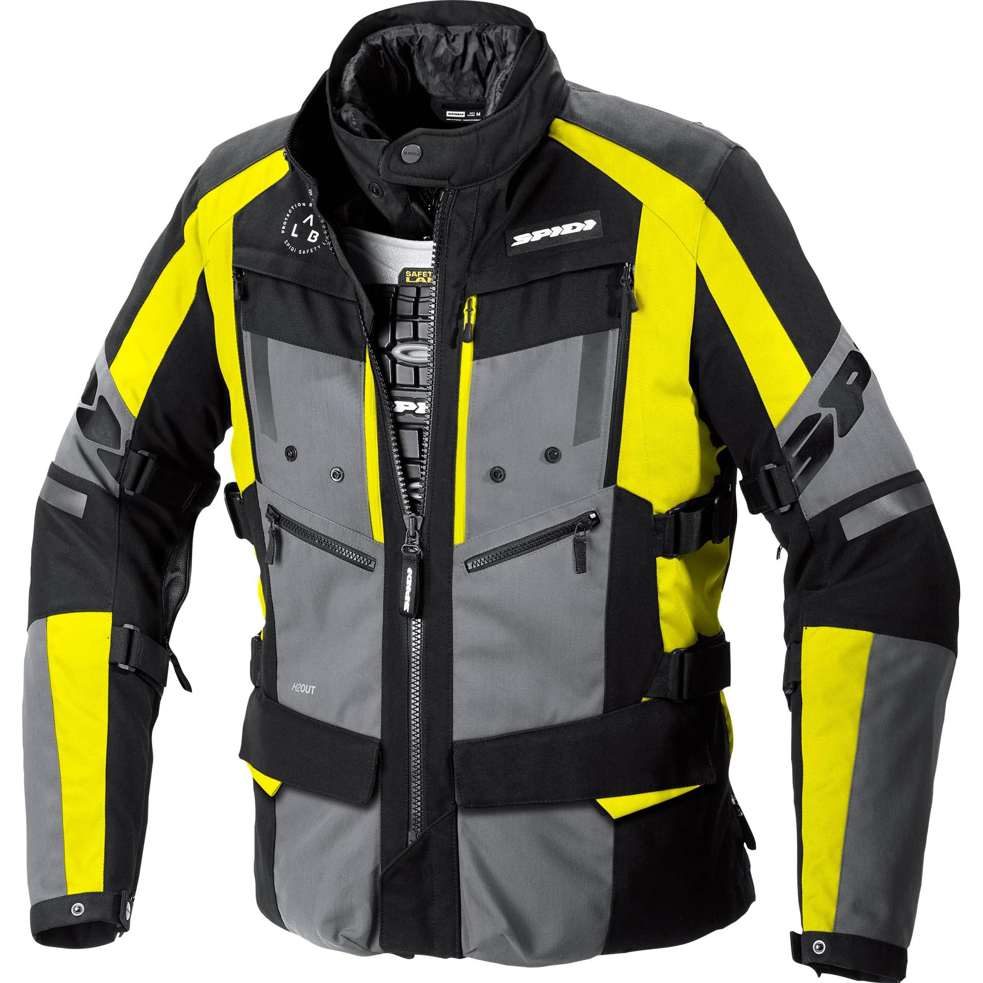 SPIDI 4 Season Evo H2Out Textiljacke schwarz/gelb XXL Herren von SPIDI