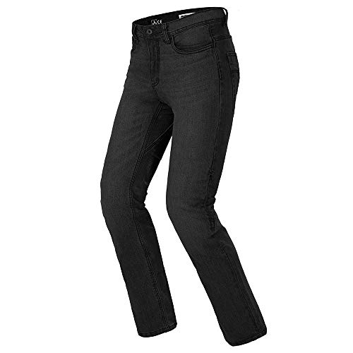 SPIDI, J-Tracker Men, Farbe: Schwarz, Größe: 36, Herren-Motorradhose mit Protektoren, Slim Fit, Praktische und Dehnbare Motorradjeans von SPIDI