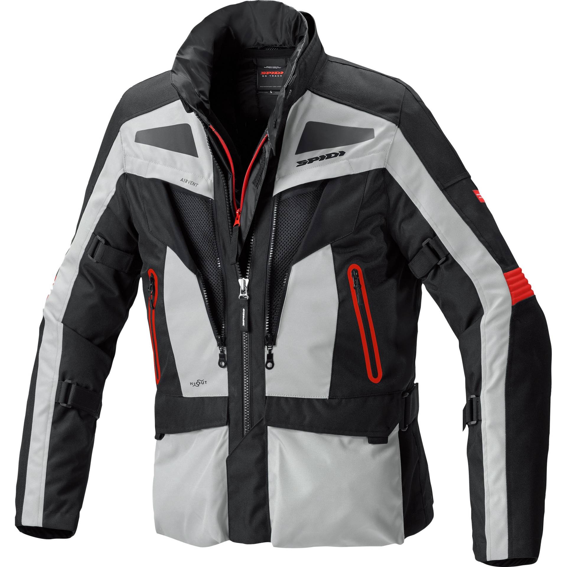 SPIDI Voyager Evo H2Out Textiljacke ice/rot M Herren von SPIDI