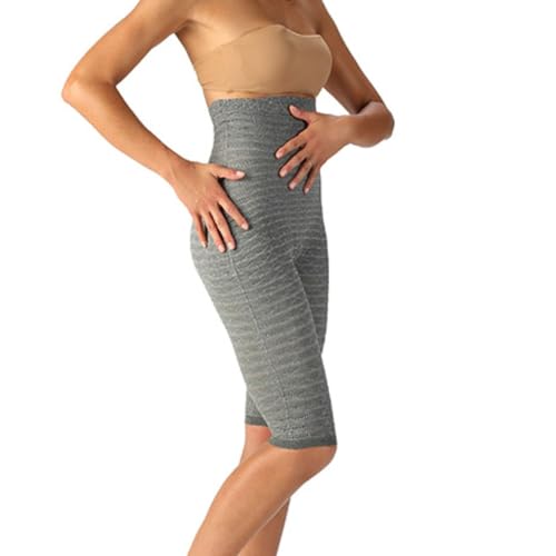 SPIKECELL Anti Cellulite Leggings Damen Elektromagnetische Therapie - Radlerhose+Bauchgürtel, High Waist, Reaktiviert die Mikrozirkulation in den Beinen, Absetzbares Medizinisches Gerät -Made in Italy von SPIKE-CELL