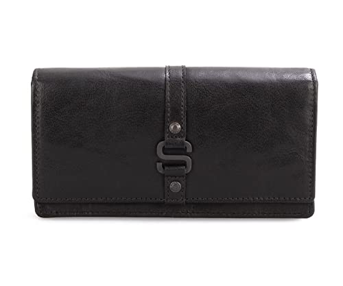 Spikes & Sparrow Leather RFID Wallet - Iowa - Black von Spikes & Sparrow