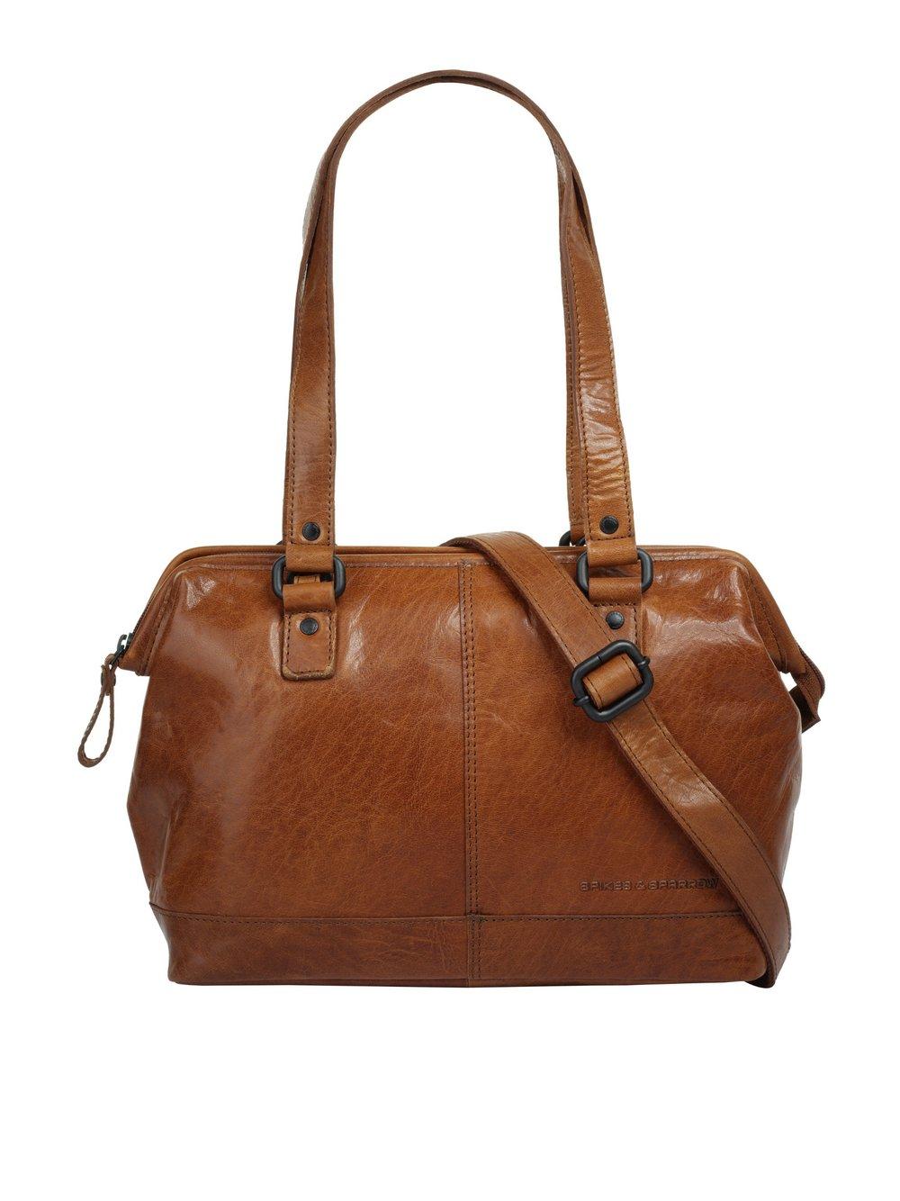 Spikes & Sparrow Handtasche Damen Leder, cognac von SPIKES & SPARROW