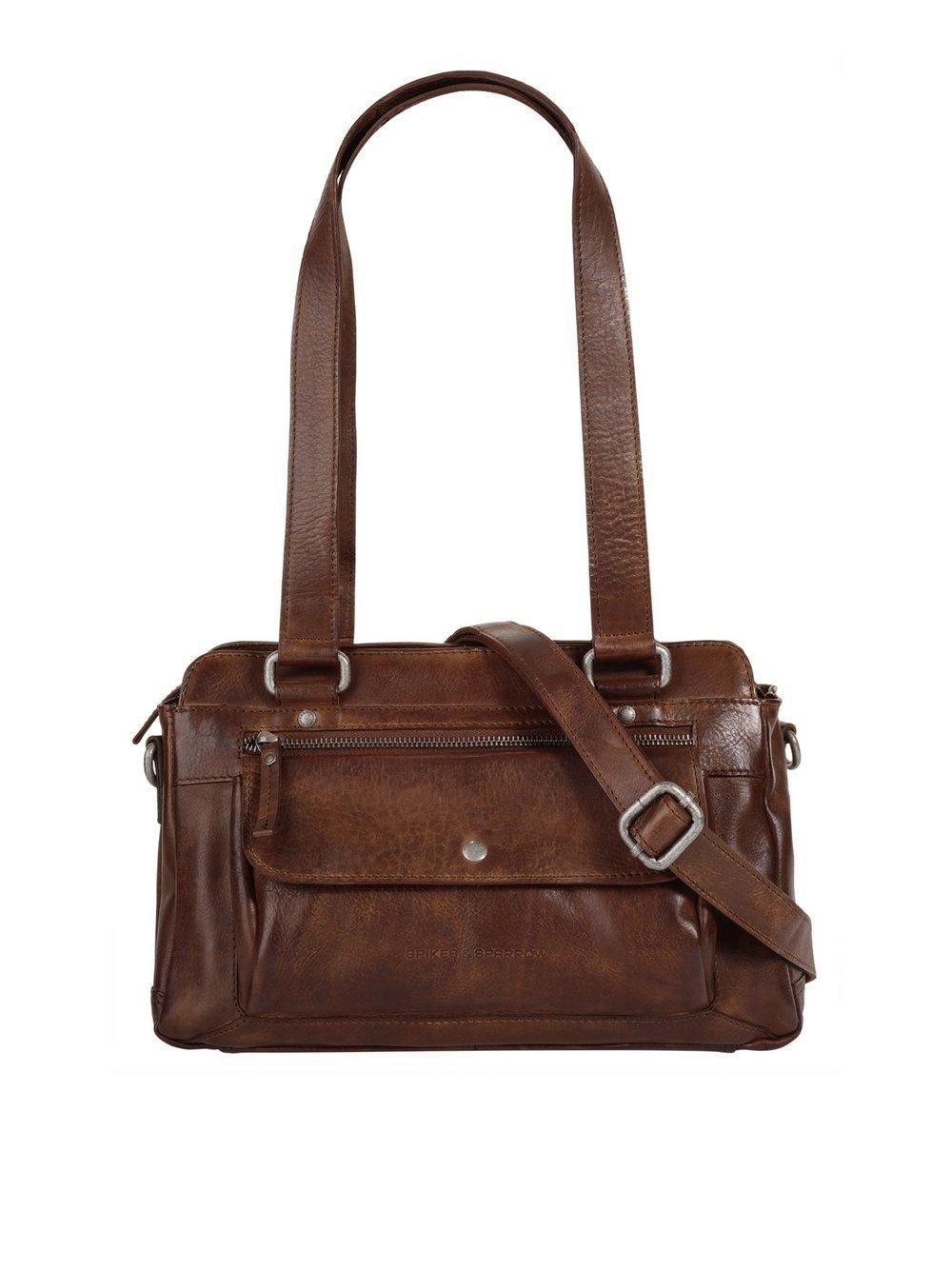 Spikes & Sparrow Handtasche Damen Leder, cognac von SPIKES & SPARROW