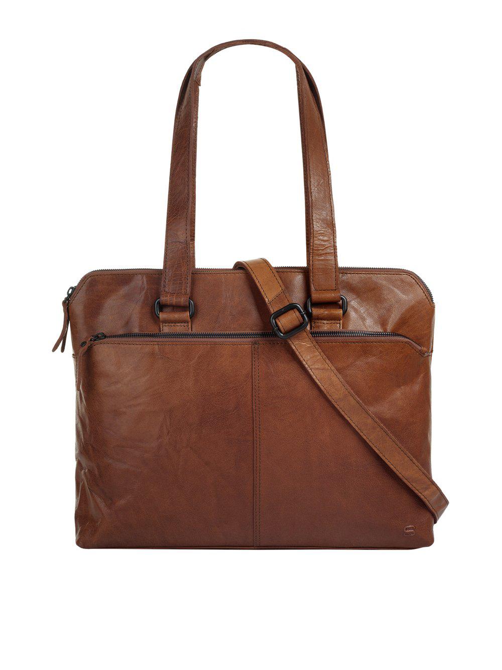 Spikes & Sparrow Shopper Damen Leder, cognac von SPIKES & SPARROW