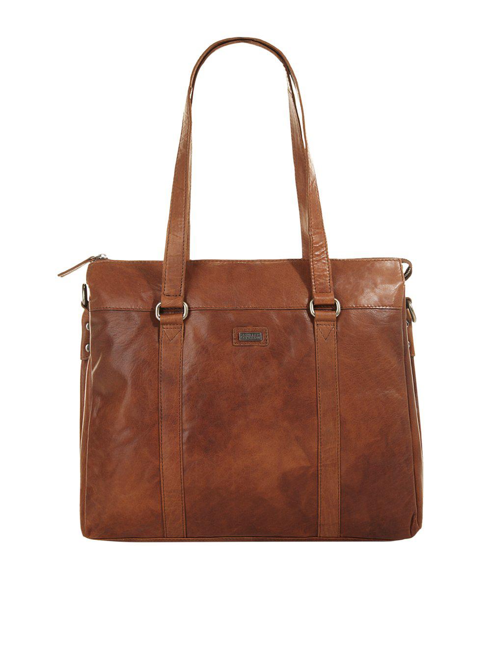 Spikes & Sparrow Shopper Damen Leder, cognac von SPIKES & SPARROW