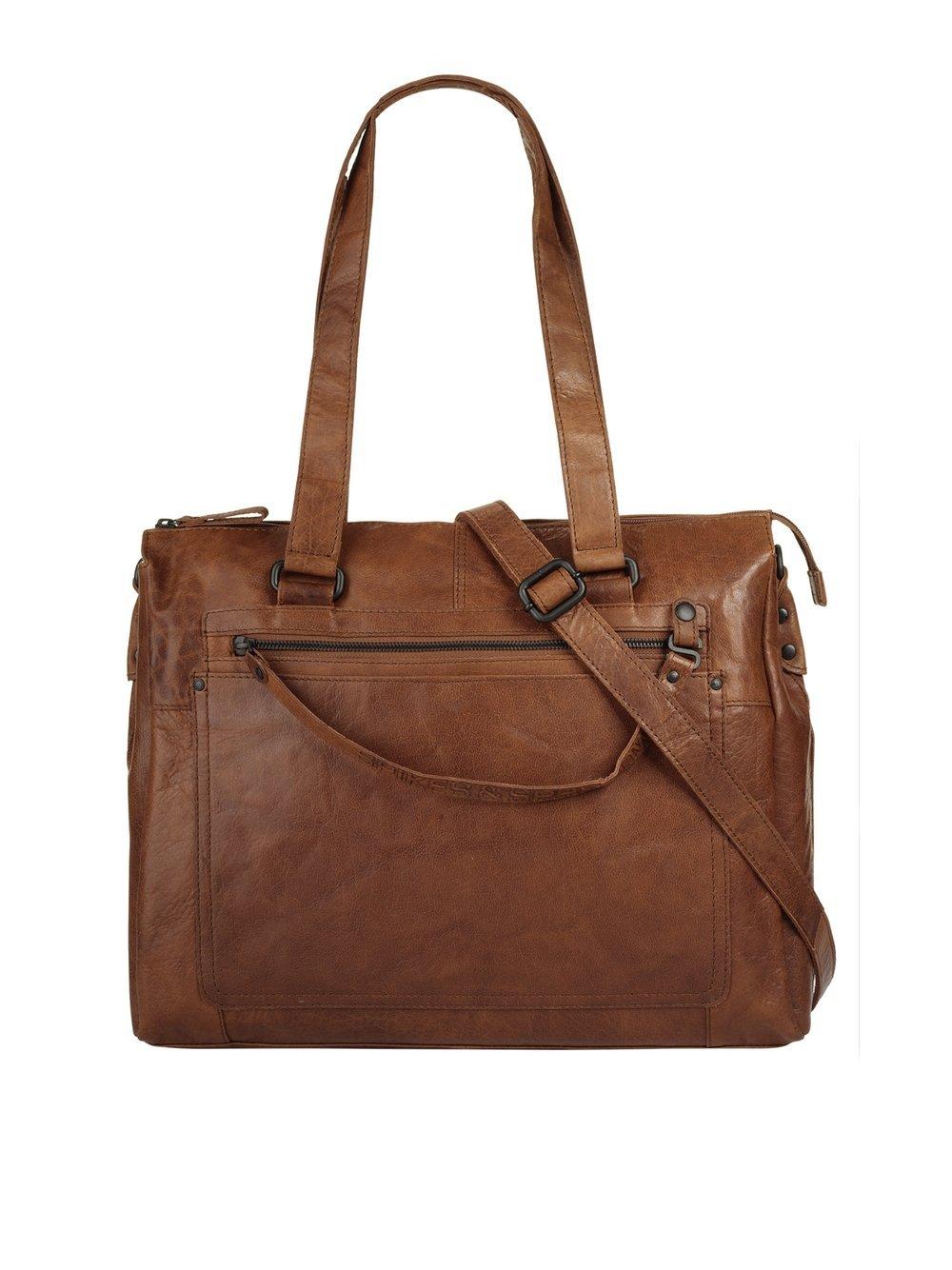 Spikes & Sparrow Shopper Damen Leder, cognac von SPIKES & SPARROW