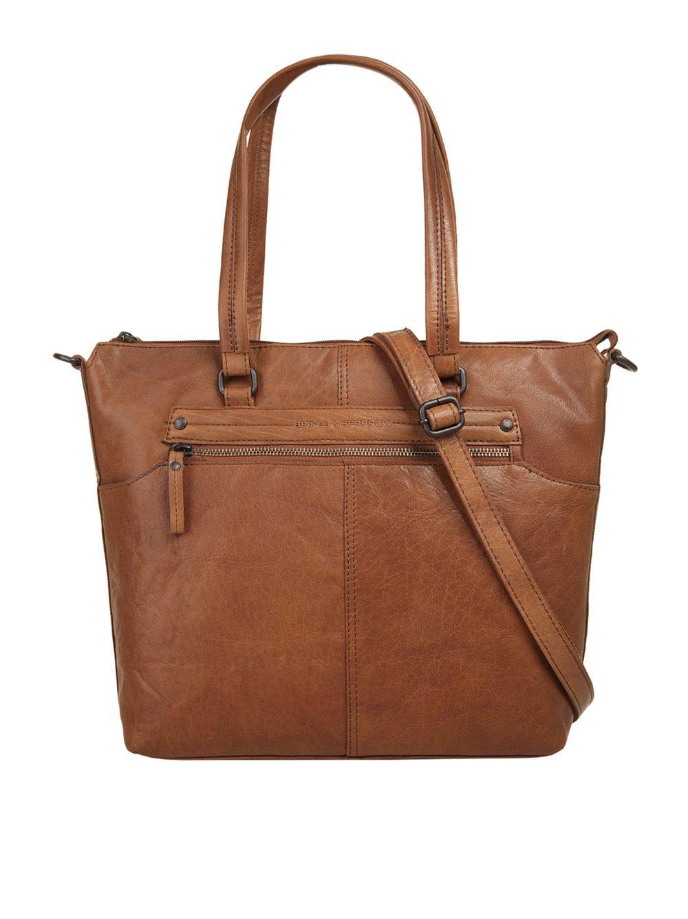 Spikes & Sparrow Shopper Damen Leder, cognac von SPIKES & SPARROW