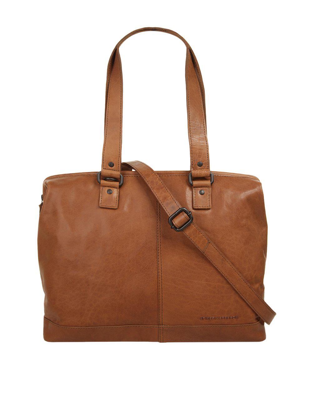 Spikes & Sparrow Shopper Damen Leder, cognac von SPIKES & SPARROW