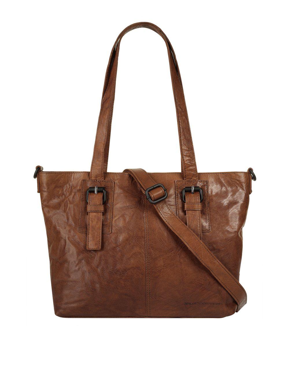 Spikes & Sparrow Shopper Damen Leder, cognac von SPIKES & SPARROW