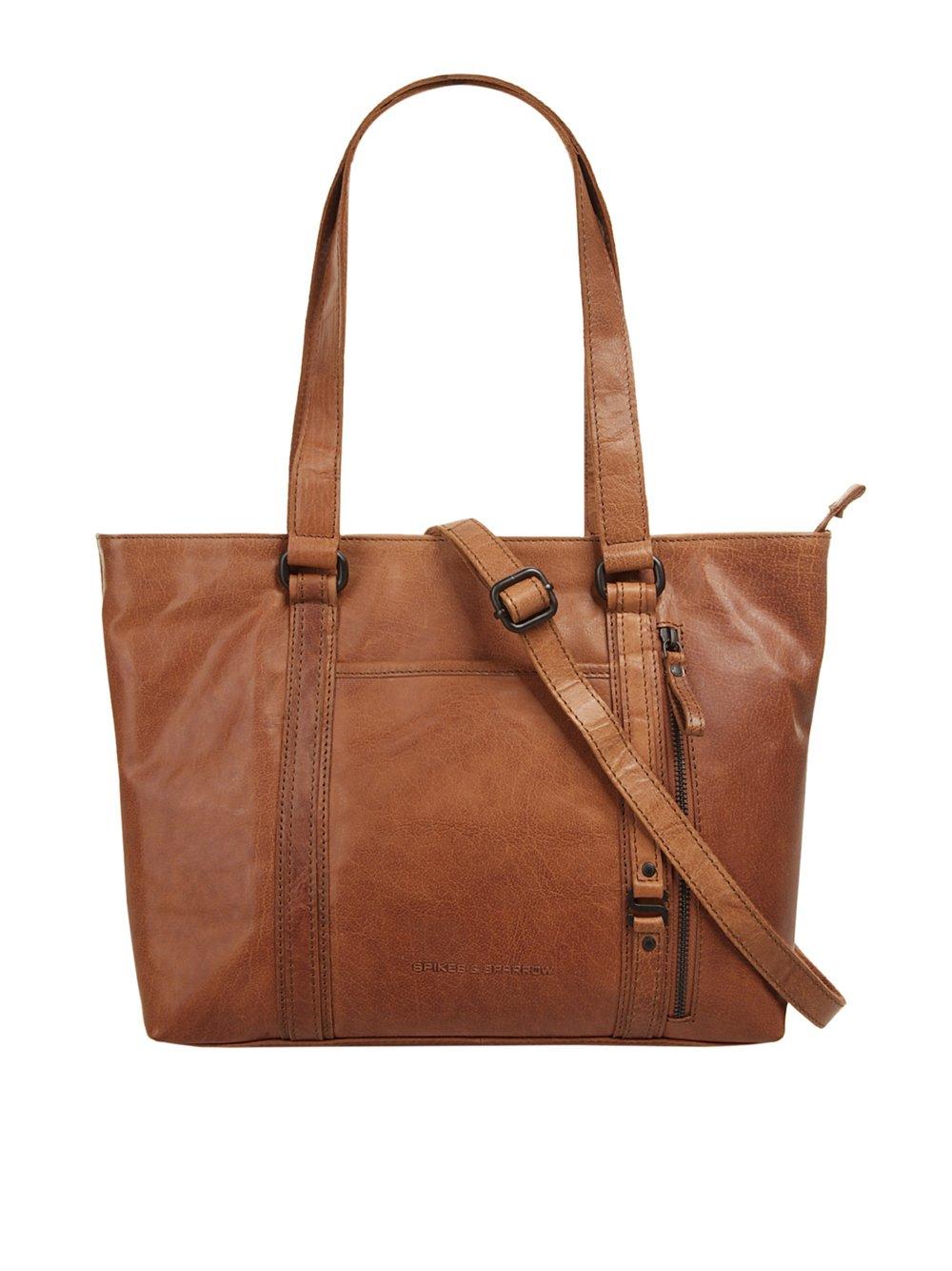 Spikes & Sparrow Shopper Damen Leder, cognac von SPIKES & SPARROW