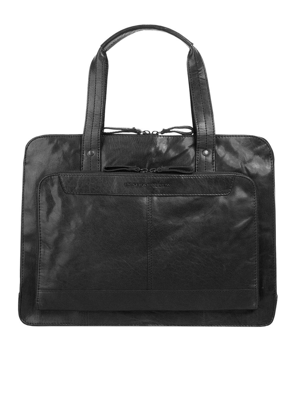 Spikes & Sparrow Shopper Damen Leder, schwarz von SPIKES & SPARROW