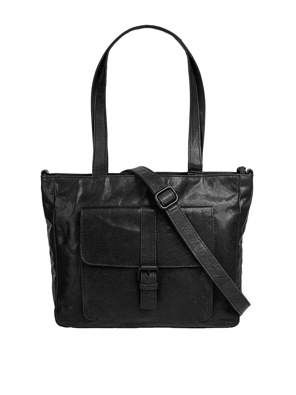 Spikes & Sparrow Shopper Damen Leder, schwarz von SPIKES & SPARROW