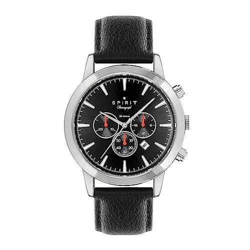 Spirit Herren Analog Quarz Uhr mit Leder Armband SP1003 von Spirit