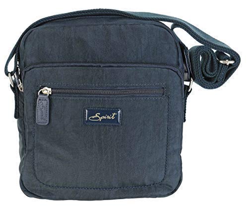 SPIRIT Mittelgroß Umhängetasche Schulter Obere Reißverschluss Handtasche Tasche Style 5766 - Marineblau, Medium, Medium von SPIRIT