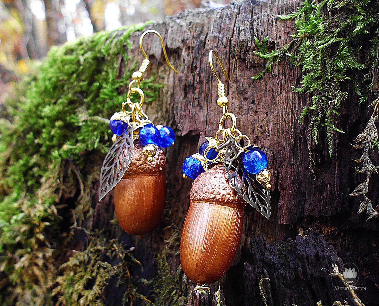 Ohrringe Goldene Eicheln-Eco Sytle-Natur -Wald - Schmuck -Vegan-Organic-Natur Nüsse-Herbstschmuck -Schmuckdesign - Geschenk Der Natur Ohrringe Goldene Eicheln-Eco Sytle-Natur -Wald - Schmuck -Vegan-Organic-Natur Nüsse-Herbstschmuck -Schmuckdesign - Geschenk Der Natur von SPIRITOFGAIAJEWELRY