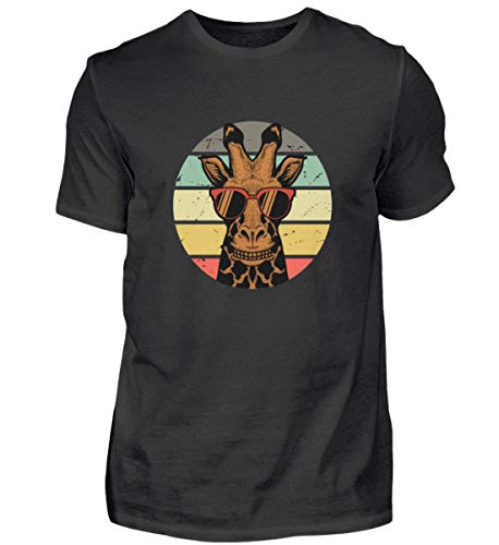 Giraffen Illustration mit Buntem Hintergrund - Herren Shirt -4XL-Schwarz von SPIRITSHIRTSHOP