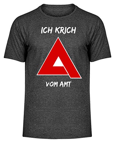 Ich krich vom Amt Hartz4 IV Arbeitslos Arbeitslosengeld Stütze Hartzen Jobcenter - Herren Melange Shirt -L-Dunkelgrau Meliert von SPIRITSHIRTSHOP