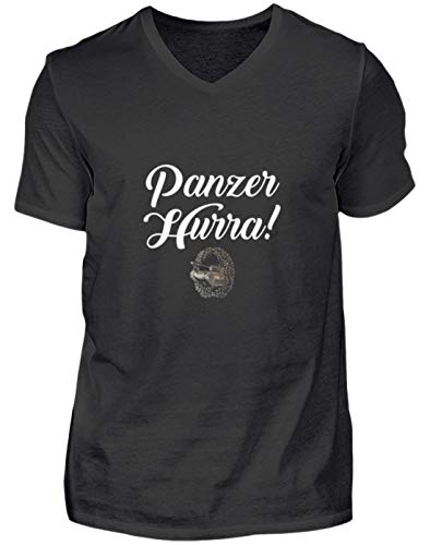 Panzer Hurra Bundeswehr - Herren V-Neck Shirt -XXL-Schwarz von SPIRITSHIRTSHOP