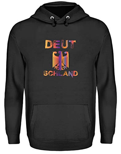 SPIRITSHIRTSHOP Deutschland - Deutsche, Deutsch, Deutschland, Land, Heimatland, Heimat, Herkunftsland - Unisex Kapuzenpullover Hoodie -M-Jet Schwarz von SPIRITSHIRTSHOP