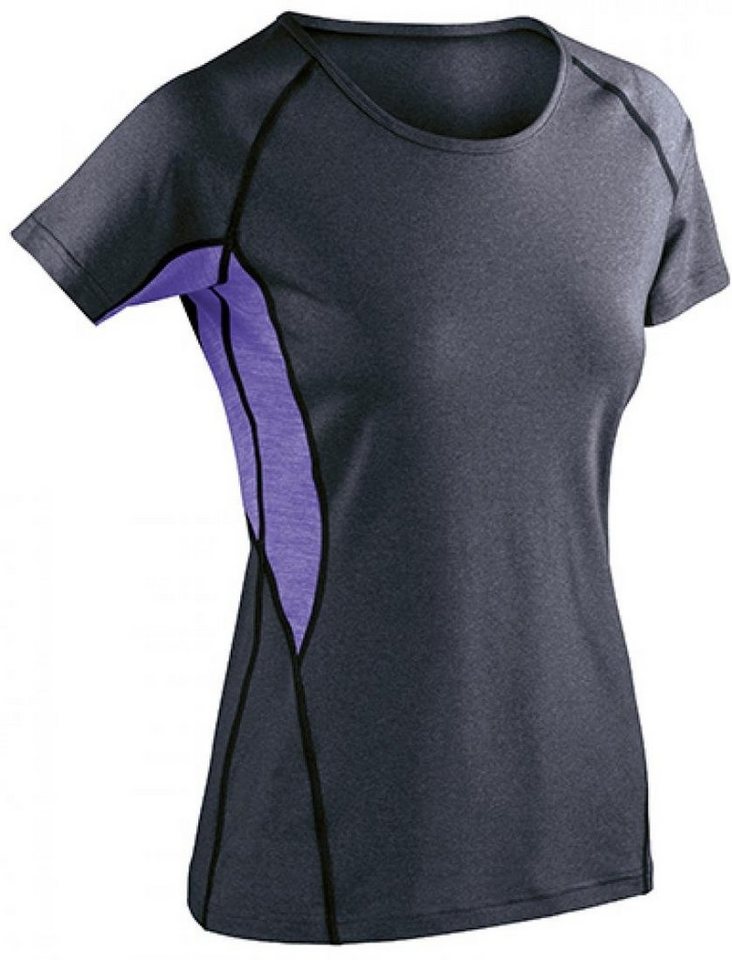 SPIRO Trainingsshirt Damen Fitness T-Shirt Tech Panel Marl +Atmungsaktiv von SPIRO