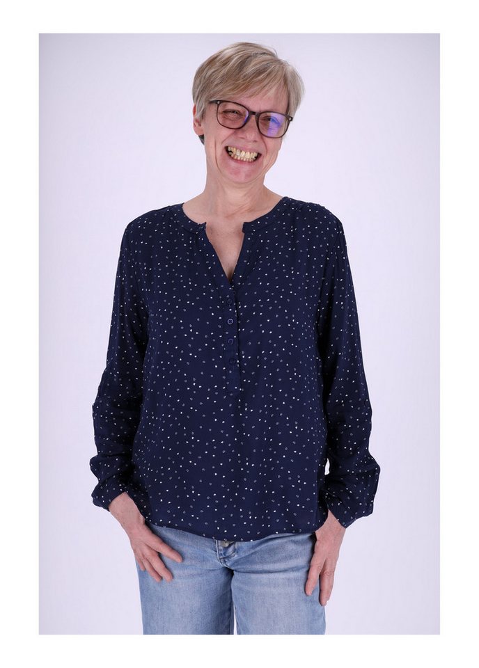 SPLASH OF COLOR Klassische Bluse Schlupfbluse Minimal Print Herzen von SPLASH OF COLOR
