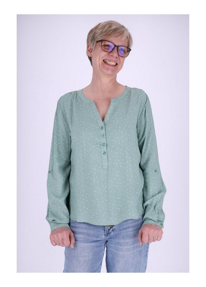 SPLASH OF COLOR Klassische Bluse Schlupfbluse Minimal Print Herzen von SPLASH OF COLOR