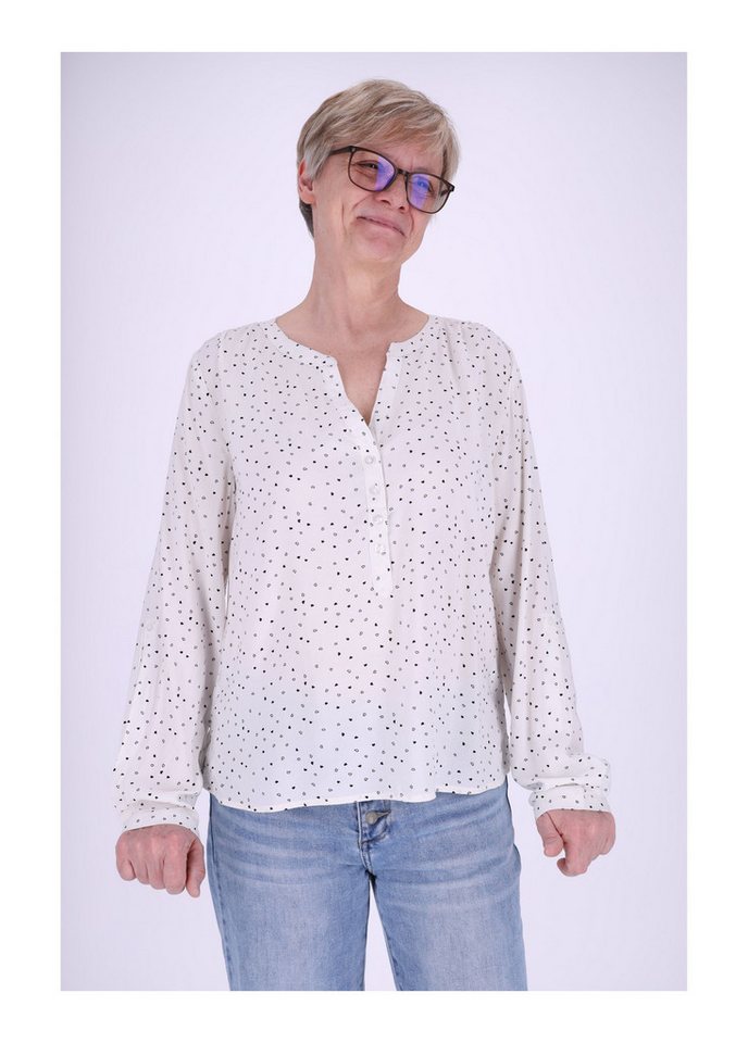 SPLASH OF COLOR Klassische Bluse Schlupfbluse Minimal Print Herzen von SPLASH OF COLOR