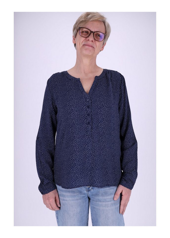 SPLASH OF COLOR Klassische Bluse Schlupfbluse Minimal Print kleine Punkte von SPLASH OF COLOR