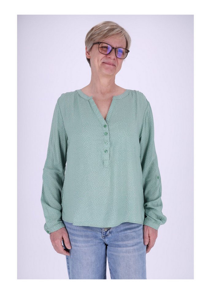 SPLASH OF COLOR Klassische Bluse Schlupfbluse Minimal Print kleine Punkte von SPLASH OF COLOR