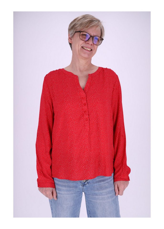 SPLASH OF COLOR Klassische Bluse Schlupfbluse Minimal Print kleine Punkte von SPLASH OF COLOR