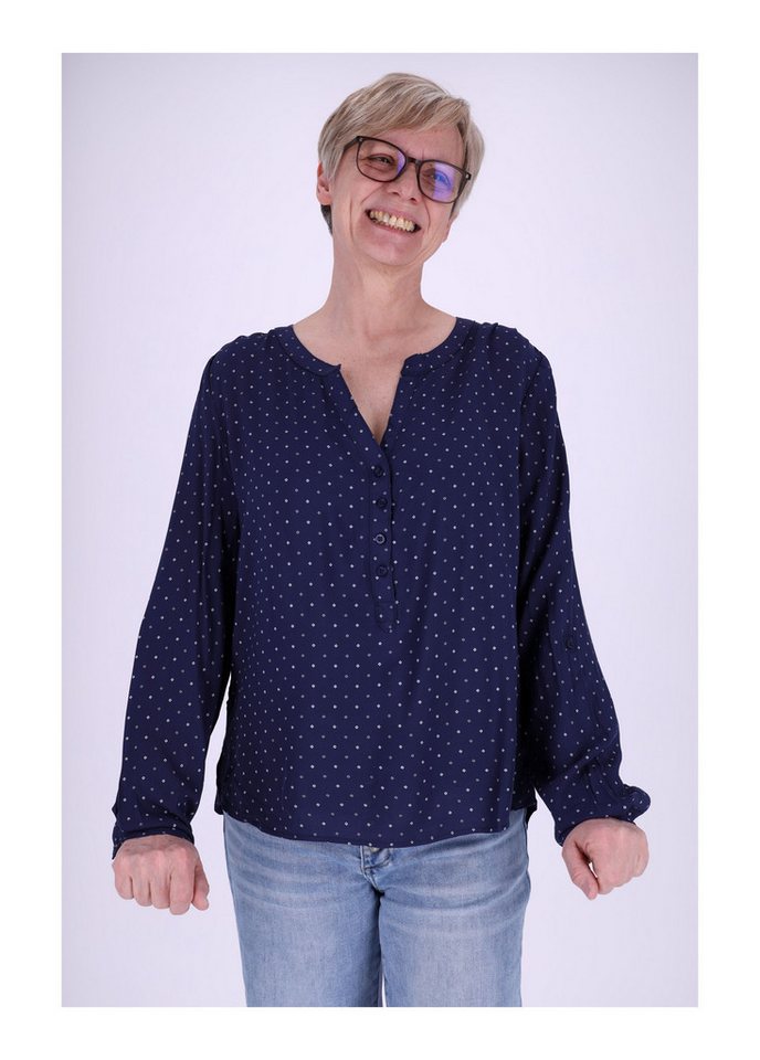 SPLASH OF COLOR Klassische Bluse Schlupfbluse Minimalprint kleine Karos von SPLASH OF COLOR