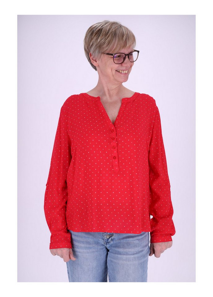 SPLASH OF COLOR Klassische Bluse Schlupfbluse Minimalprint kleine Karos von SPLASH OF COLOR