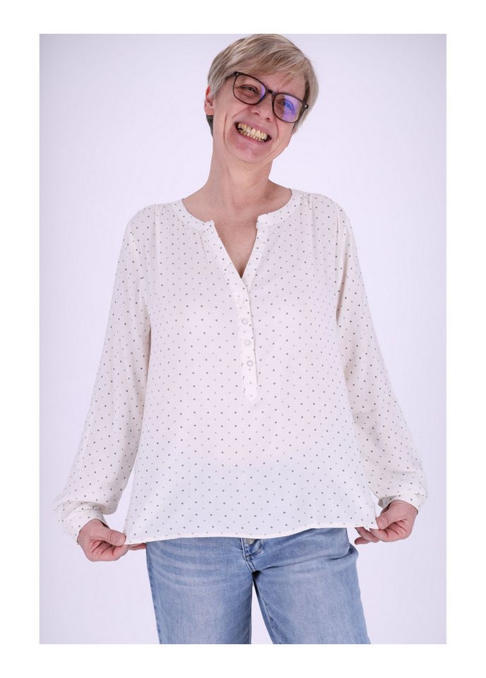 SPLASH OF COLOR Klassische Bluse Schlupfbluse Minimalprint kleine Karos von SPLASH OF COLOR