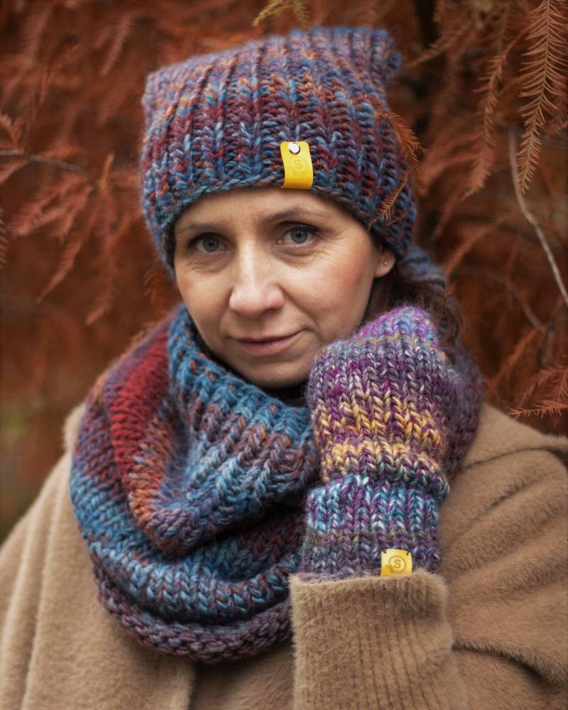 Hand Gestrickte Handstulpen Warme Handschuhe, Fingerlose Damenhandschuhe, Wollhandschuhe Handschuhe Frauen Von Sploteka, Maxcolor von SPLOTEKA