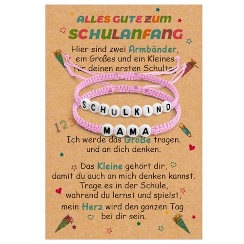Einschulung Geschenk, Geschenk Einschulung Mädchen, Schulanfang Armband, Mutter Tochter Armband, Schultüte Füllung, Schulfreundebuch Mädchen Einschulung Geschenk, Geschenk Einschulung Mädchen, Schulanfang Armband, Mutter Tochter Armband, Schultüte Füllung, Schulfreundebuch Mädchen von SPMatrix