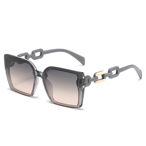 SPOAVGYZ-AUXILAB Oversized Rectangular Sunglasses Personality Sunglasses Female Popular Glasses von SPOAVGYZ