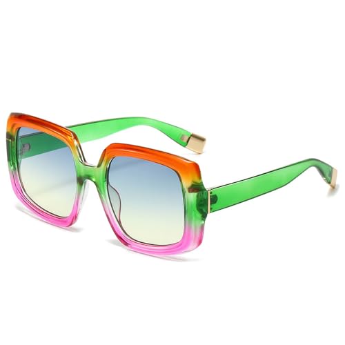 SPOAVGYZ Colorful Vintage Sunglasses for Women Fashion Gradient UV400 Punk Sunglasses for Men SPOAVGYZ Colorful Vintage Sunglasses for Women Fashion Gradient UV400 Punk Sunglasses for Men von SPOAVGYZ